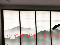 山水畫玻璃